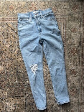 Madewell High-Rise Light Blue Ripped Jeans
